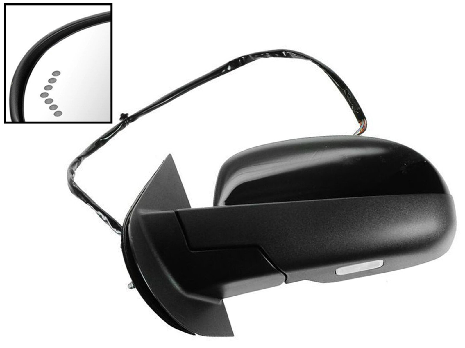 For GMC Pickup 2007-2014 Power Folding Mirror 7 Dot Signal PTM Cap Driver Side