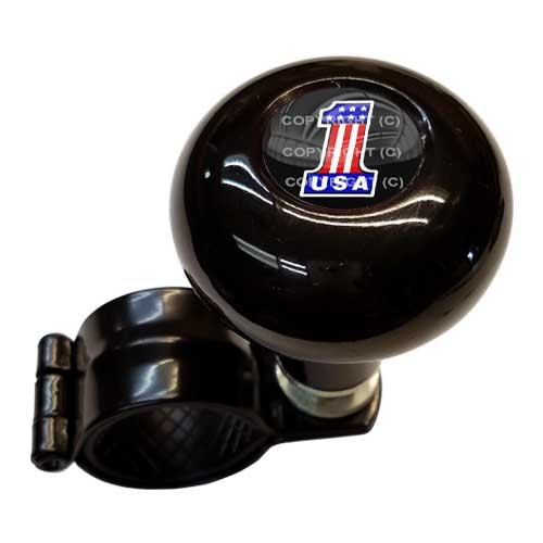 Black Steering Wheel Suicide Spinner Handle Knob Car Truck USA NUMBER 1 RWB