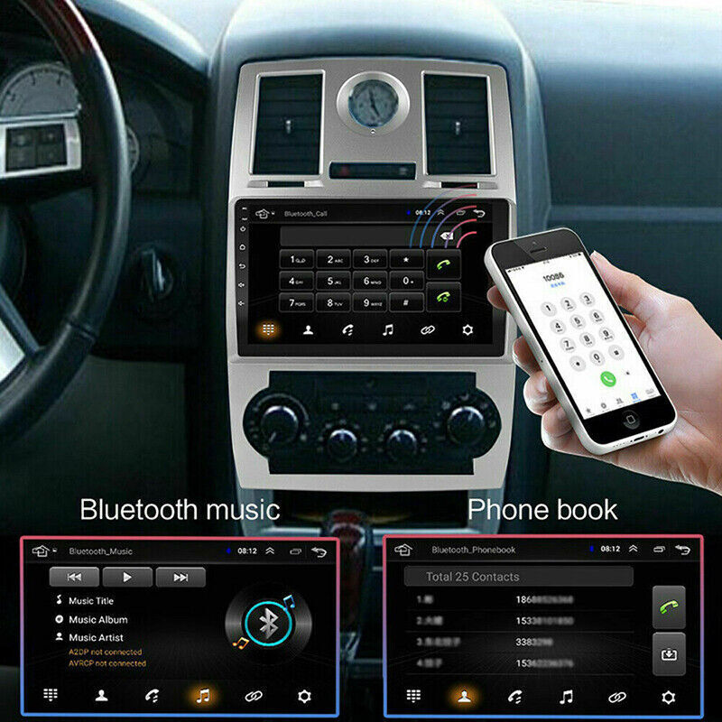 For Chrysler 300C Android 10 Apple carplay Car Stereo Radio GPS 2+32GB Player BT