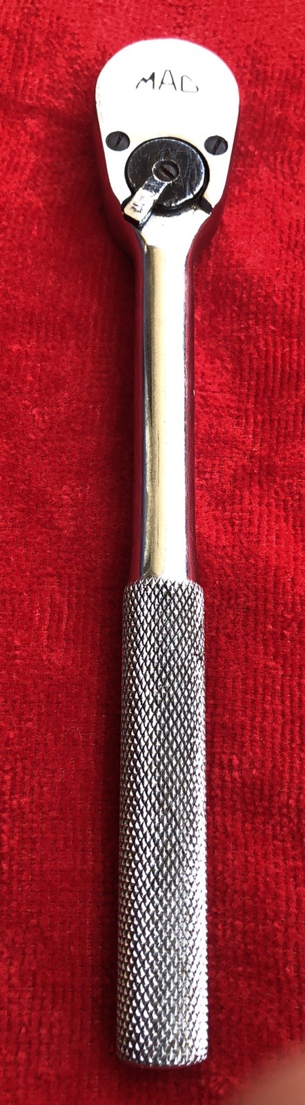 MAC No. XR8 J4 RATCHET 3/8 INCH DRIVE MADE IN U.S.A. 7 & 1/2 INCHES LONG