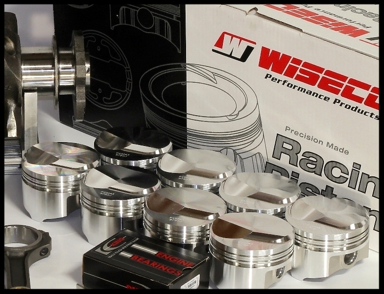 BBC CHEVY 540 WISECO FORGED PISTONS 4.500X4.250 STR +14.5cc DOME KP521AS