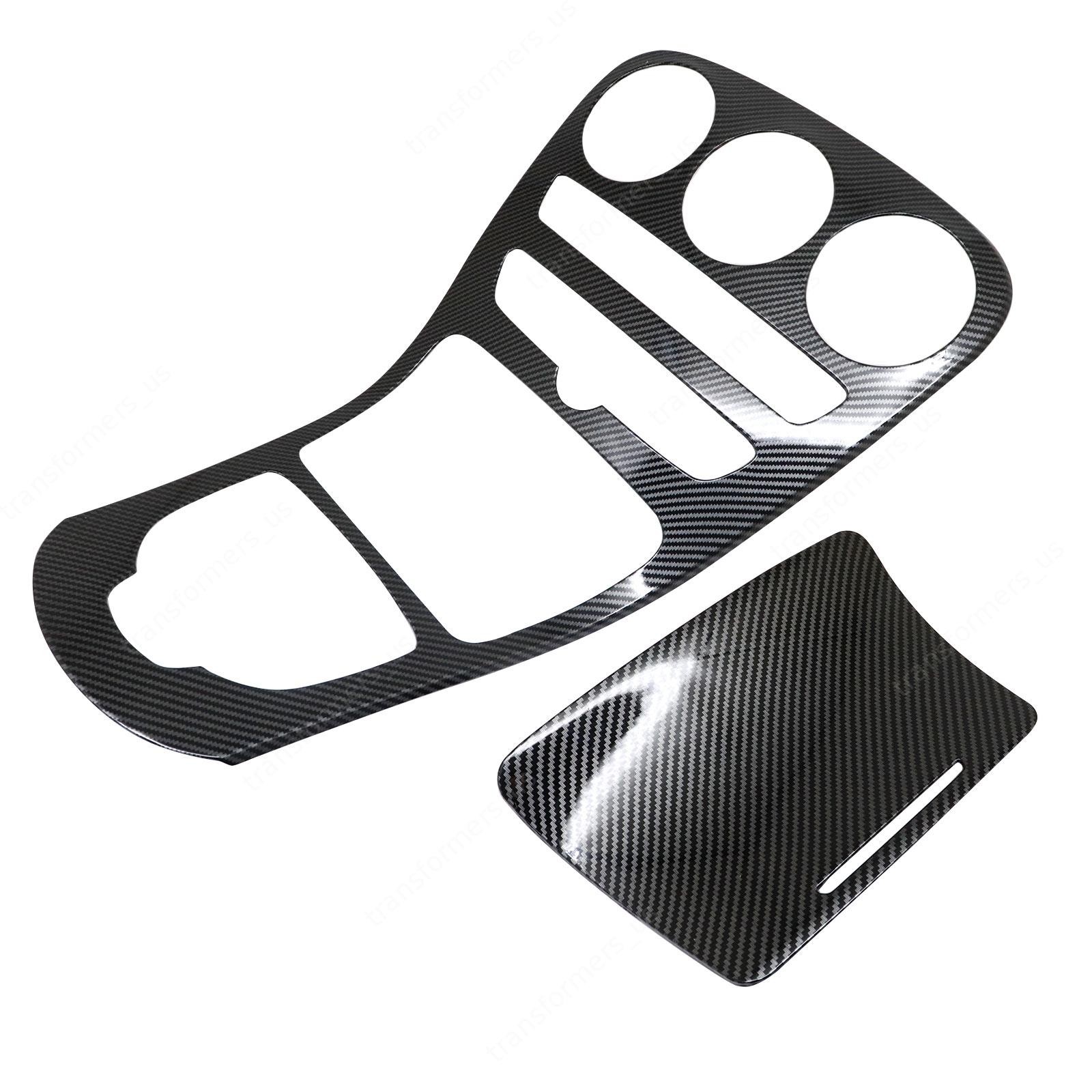 FOR Mercedes C Class W205 Carbon Fiber Style Console Gear Shift Frame Panel Trim