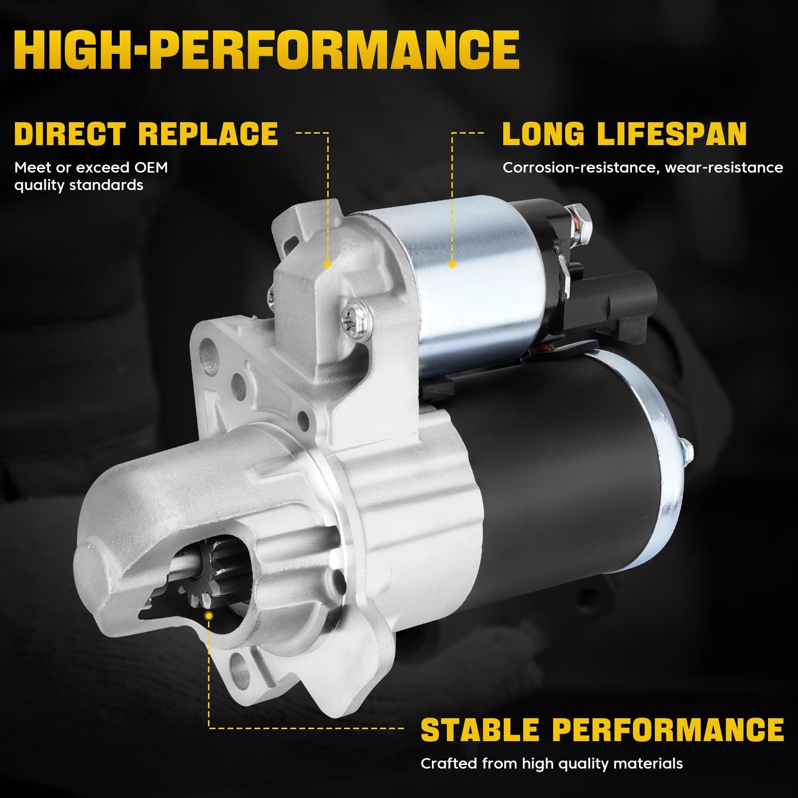 New Starter Motor for Chevy Traverse 09-16 GMC Acadia 07-16 3.6L 17986 17997