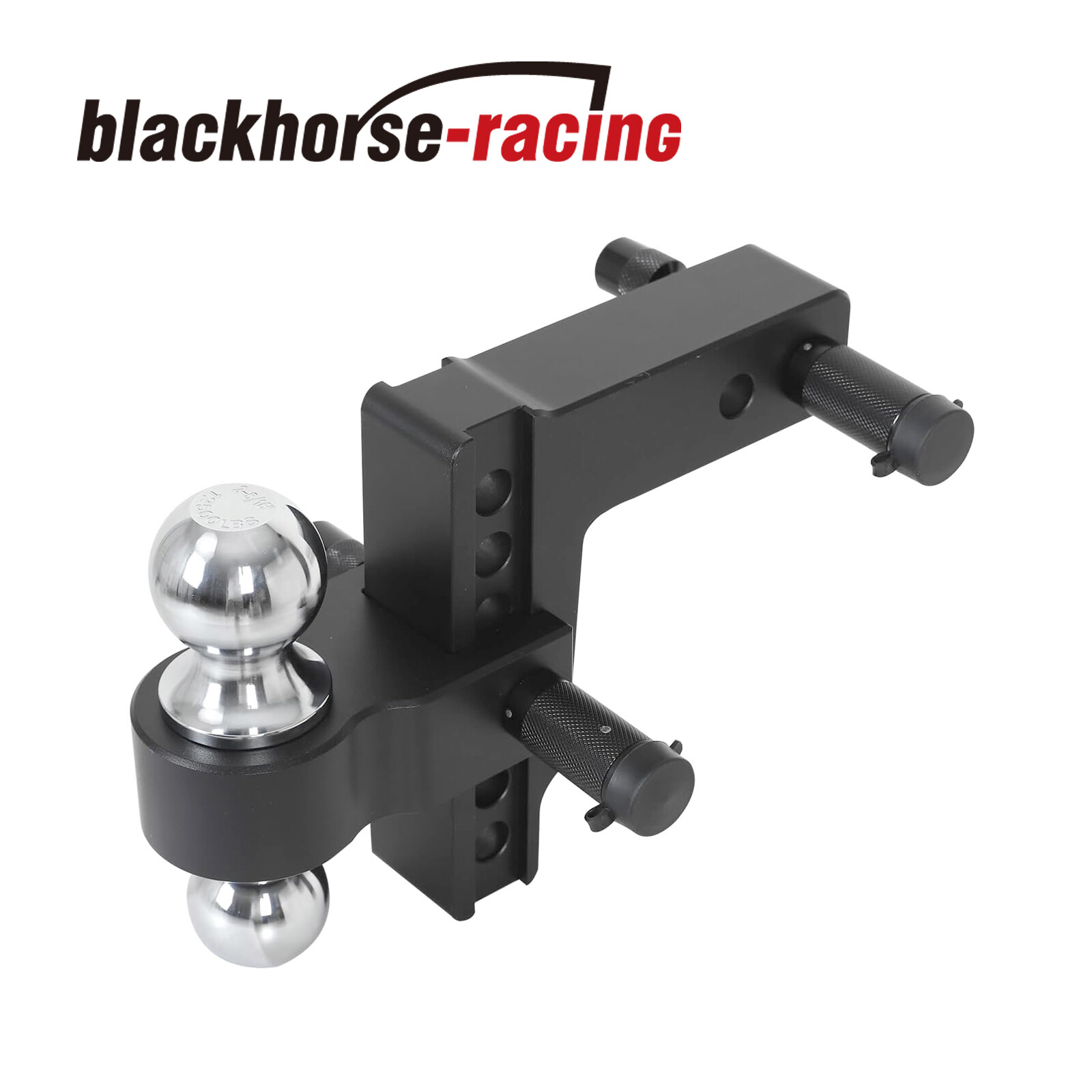 2″ Receiver Trailer Hitch 6″ Drop Tow Hitch Adjustable Dual Ball Mount 12500lb
