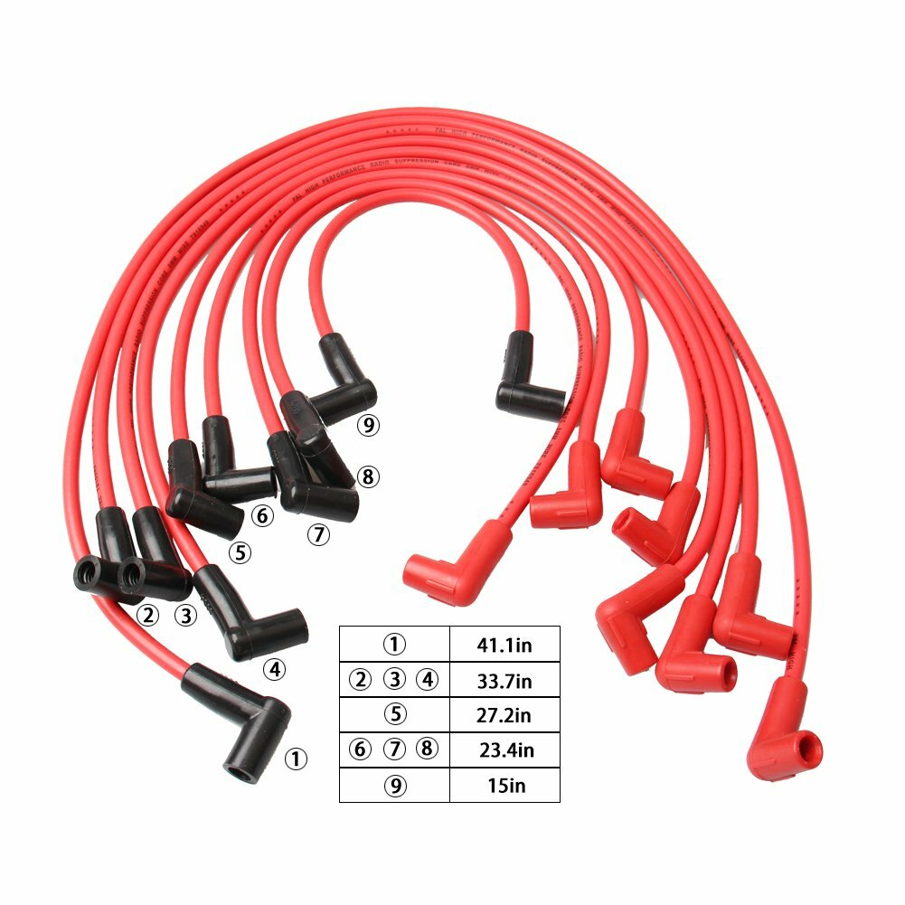 4048 High Performance HEI Spark Plug Wire Set For Chevy GMC SBC BBC 305 350 454