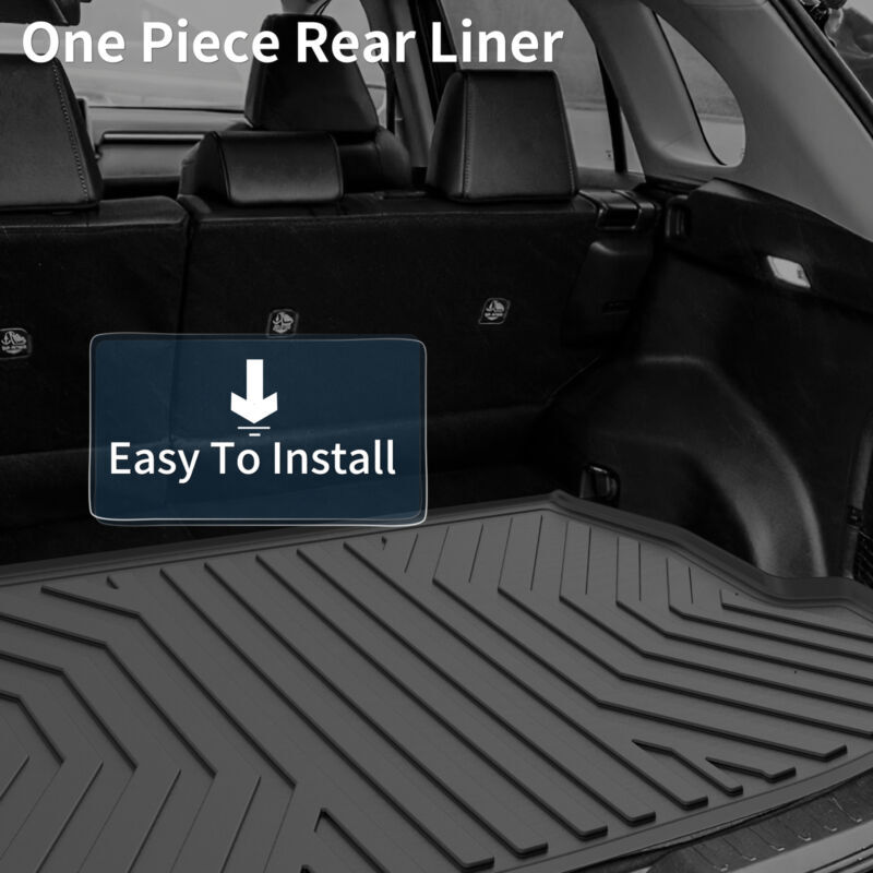 OEDRO 4pcs Floor Mats Cargo Liners for 2018-2024 Toyota Camry TPE All Weather