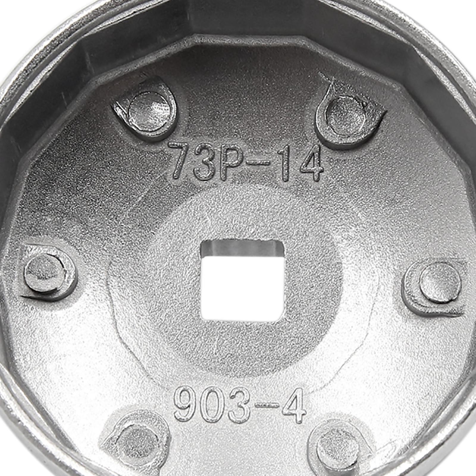 73mm Inner Dia 14 Flute Oil Filter Cap Wrench Socket Removal Tool for Auto Car