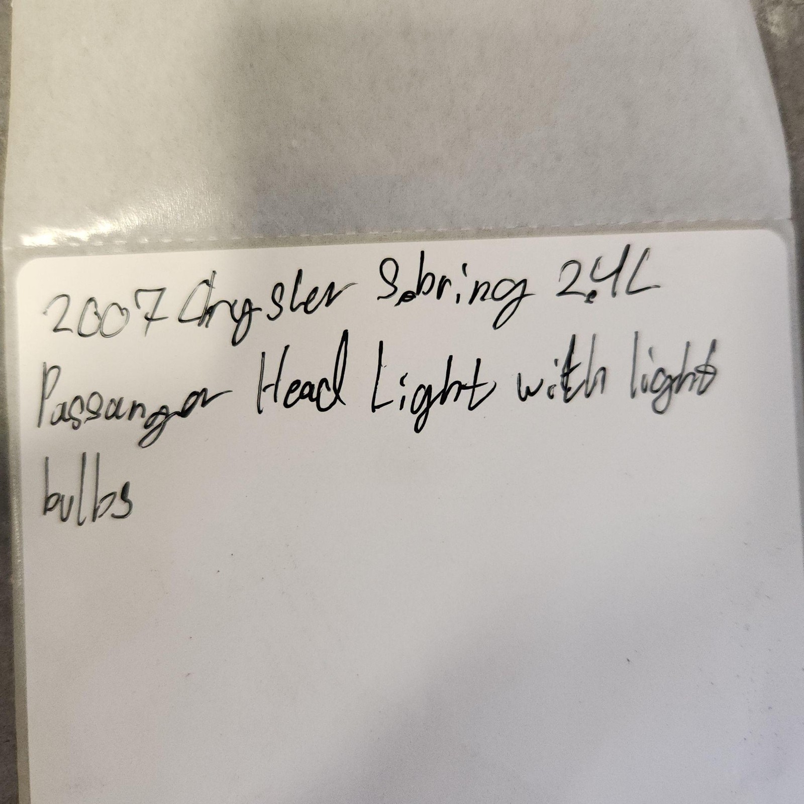 Chrysler Sebring Headlight 2007 Passenger Front Right OEM 2.4L OEM