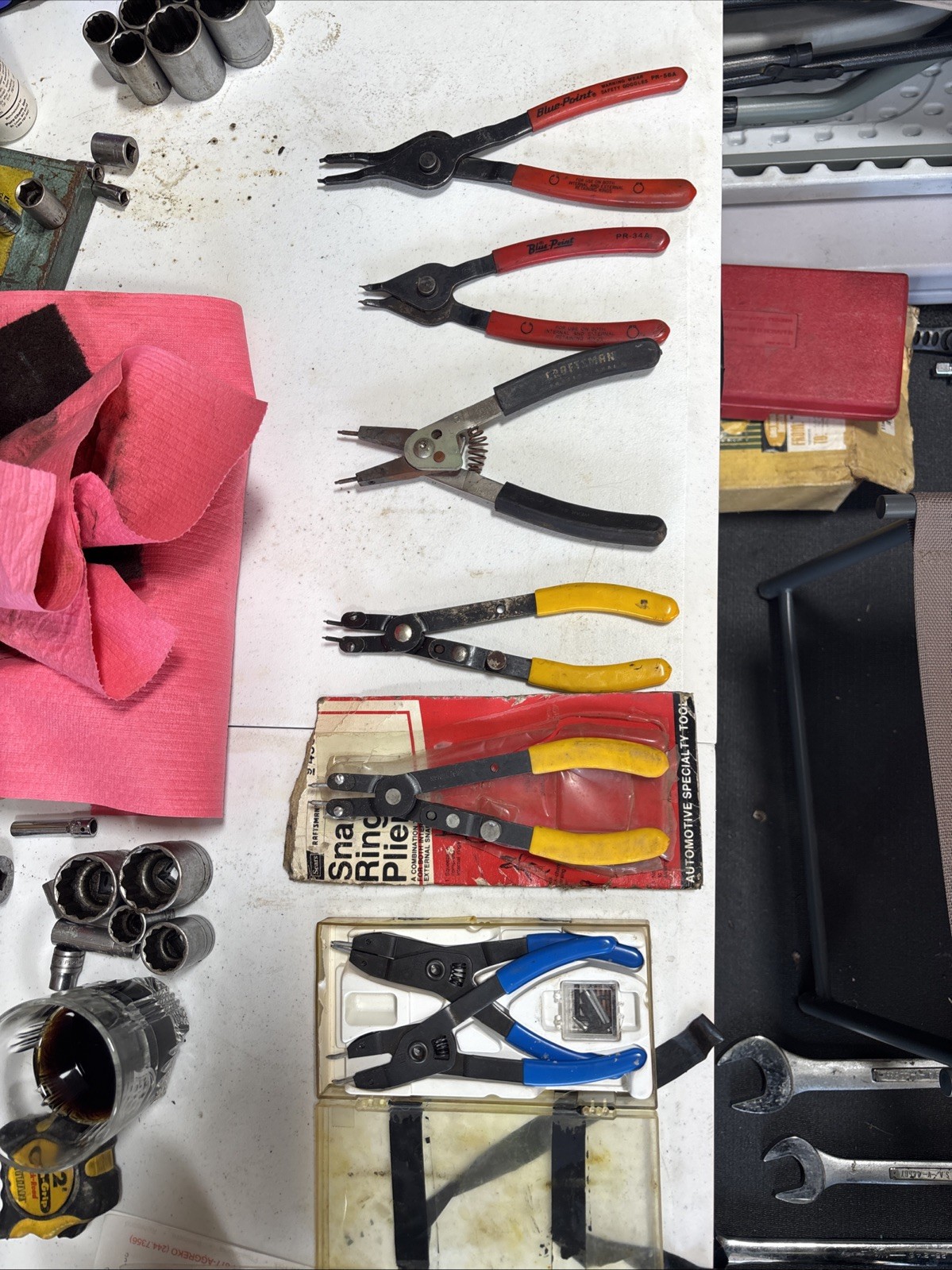 Snap Ring Pliers. Lot Of 7