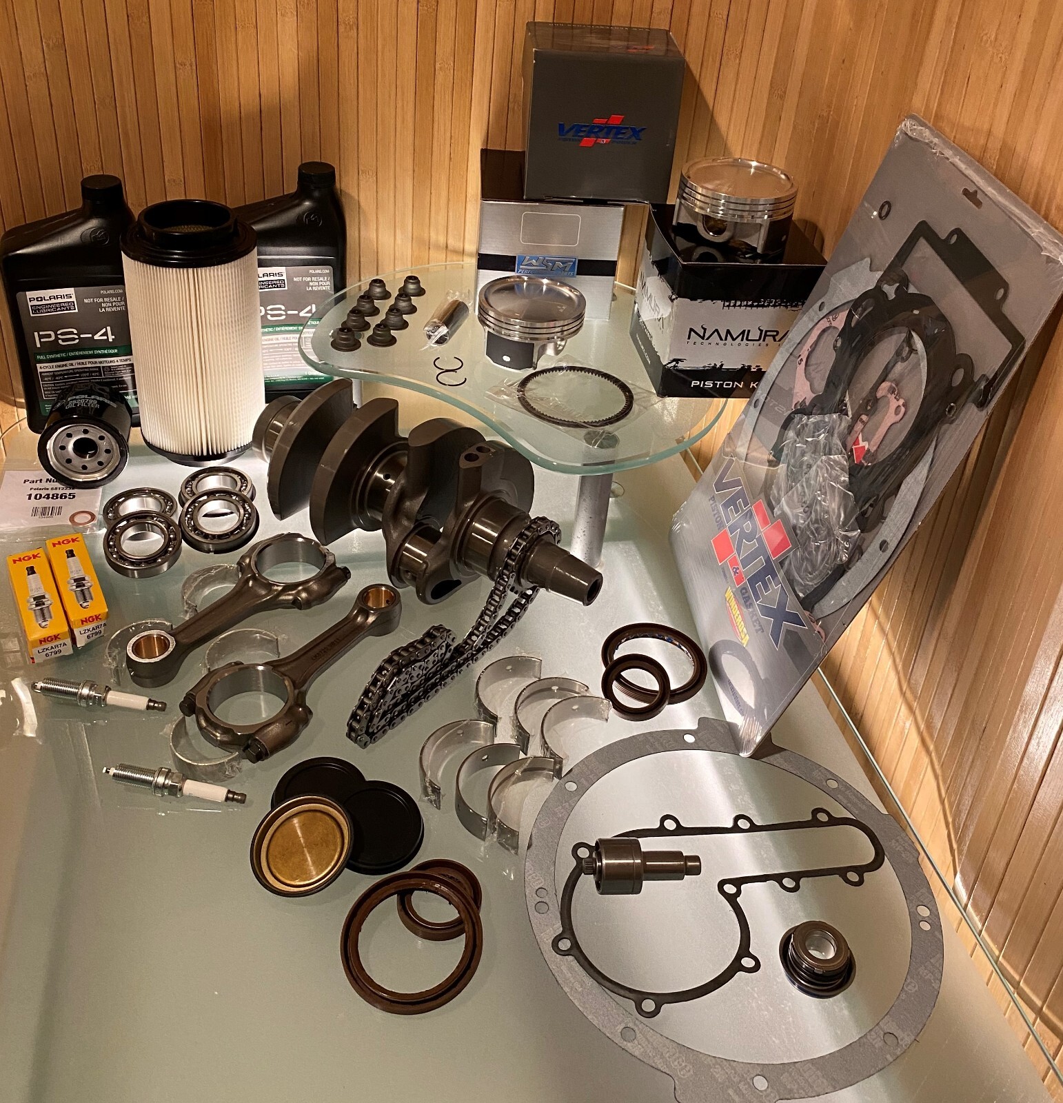 2009-24 POLARIS SPORTSMAN 850 ENGINE REBUILT KIT / CRANK+Pistons+Oil Kit+Filters