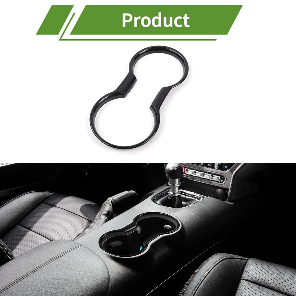 New Fit For 15-23 Ford Mustang Center Console Cup Holder Trim Cover