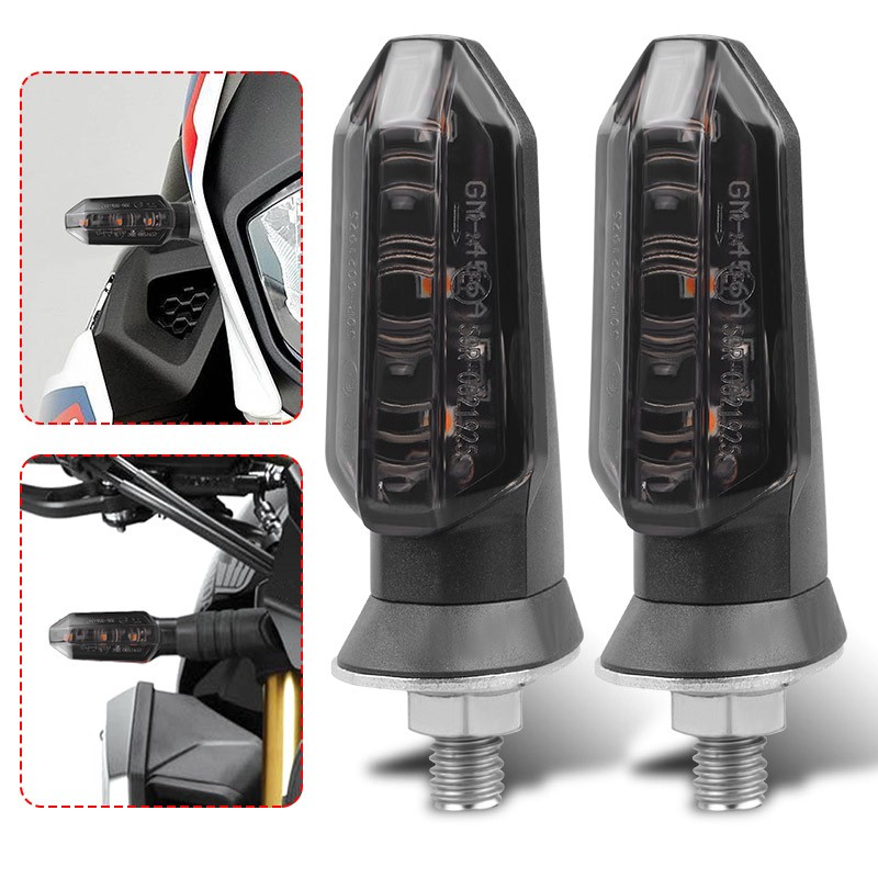 4x Motorcycle LED Turn Signal Blinker Lights Indicator Amber For Honda Yamaha