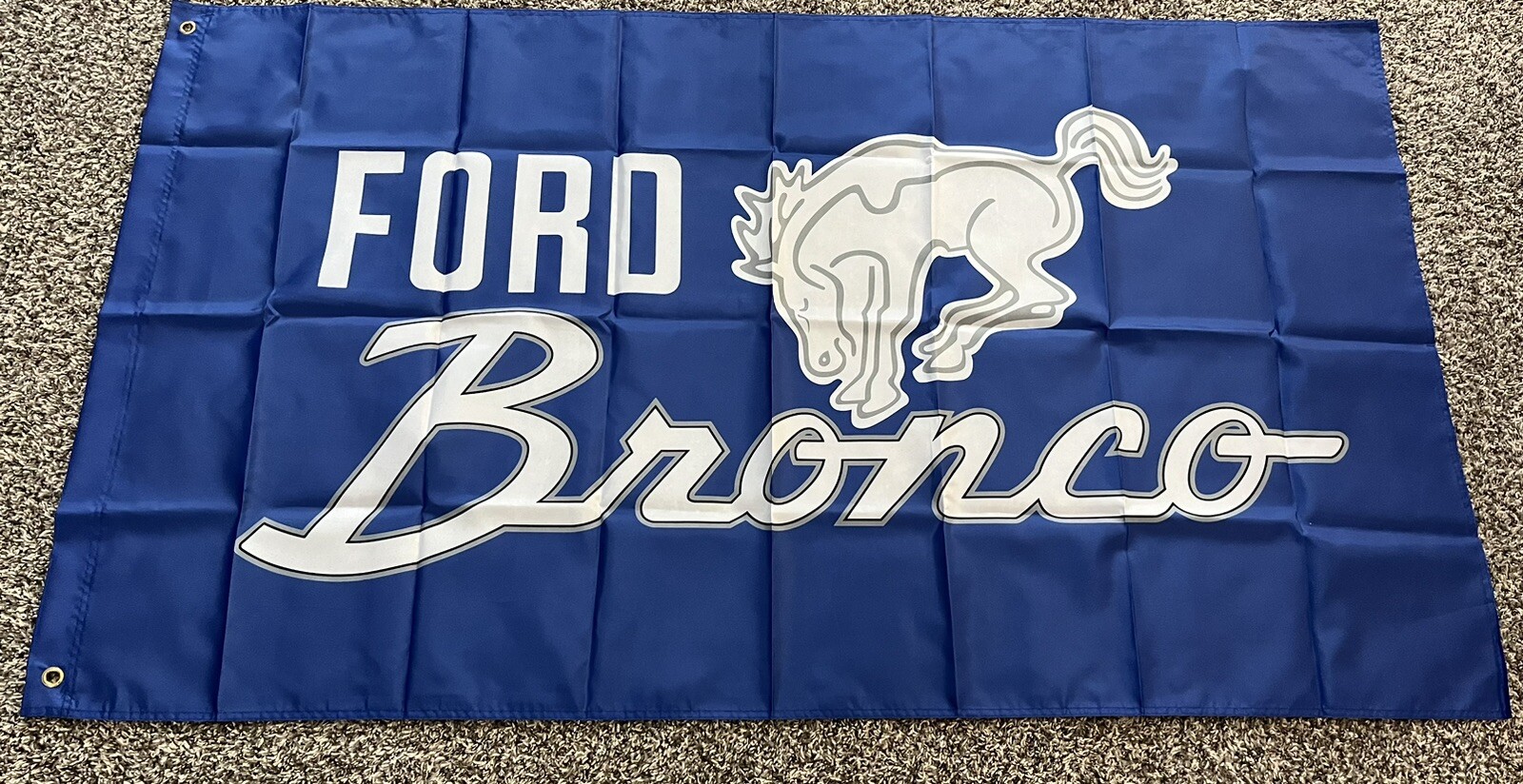 Ford Bronco Flag Banner 3×5 ft Motor Company Car Blue New! Man Cave Garage