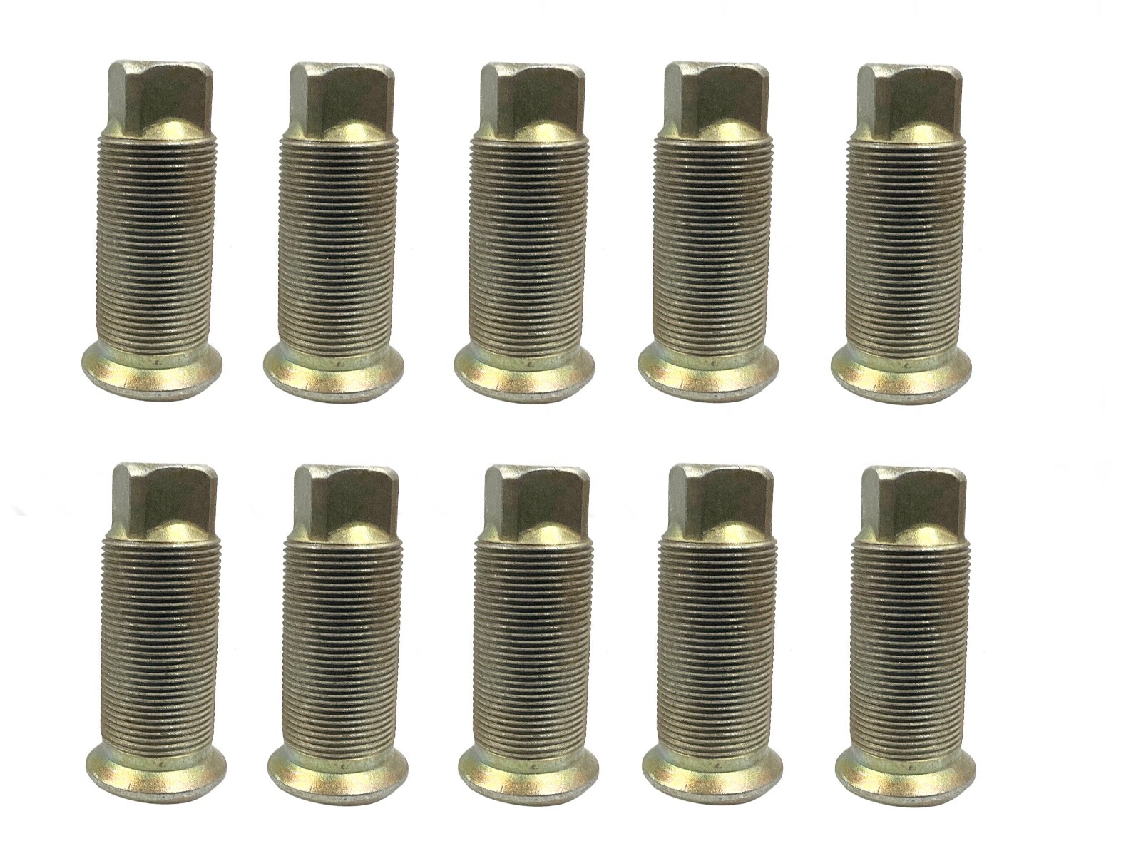 Ten M-132 RH Stud-Piloted Budd Wheel Inner Cap Nuts – 3-1/16″ Long