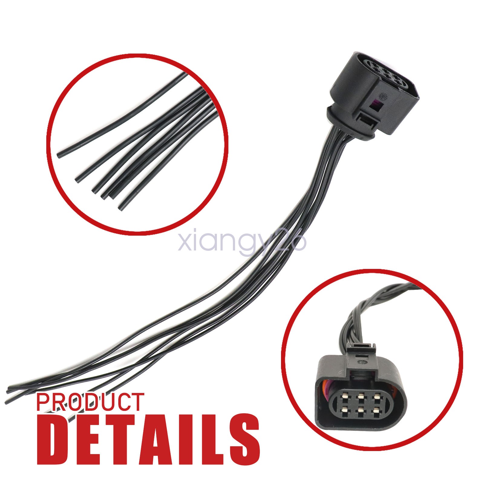 6 Pin Tail Light Connector Prewired Plug for Audi A3 8P, A4 B7, TT 8J Socket 1pc