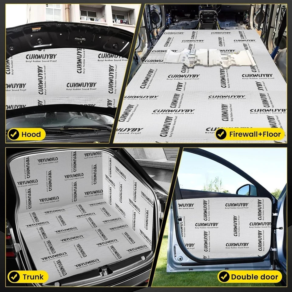 KILMAT 80 mil 36 sqft Car Sound Deadening Mat Butyl Automotive Sound Deadener Au