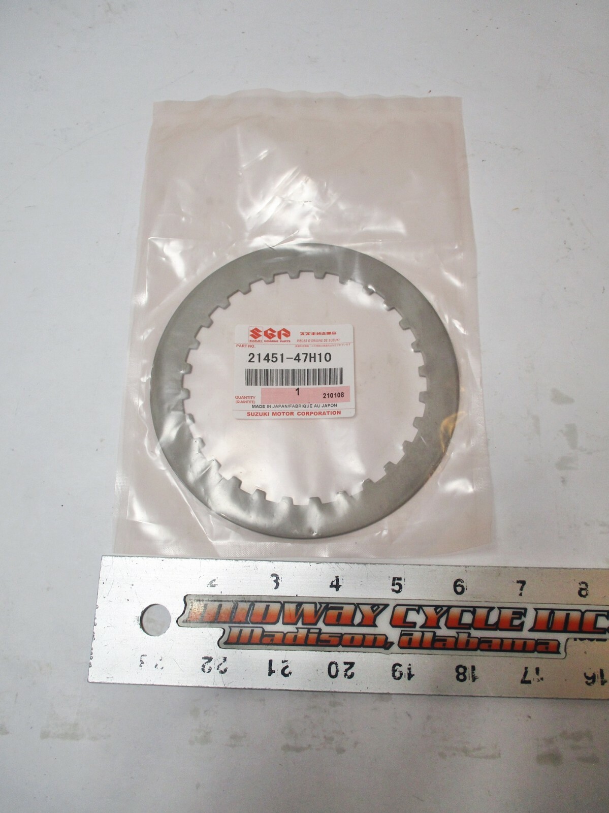 SUZUKI GSXR1000 NEW OEM CLUTCH DRIVEN NO 2 PLATE 21451-47H10 GSXR GSX-R 1000 lm