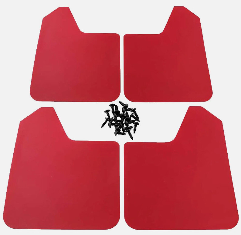 4 Pcs Red Rally Racing Flexible Mud Flaps Splash Guard For Chevrolet Monte Carlo