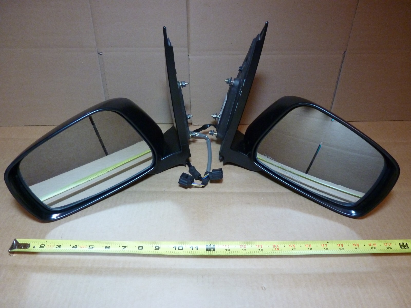 For 05-17 Nissan Frontier SET Mirrors OEM P96302-9BC9B and P96301-9BC9B Black