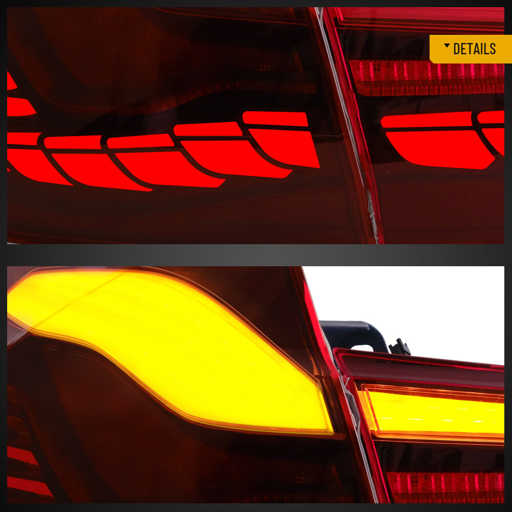Red For 2012-2018 BMW 3 series Sedan F30 F35 M3 Sedan GTS LED TailLights Dynamic