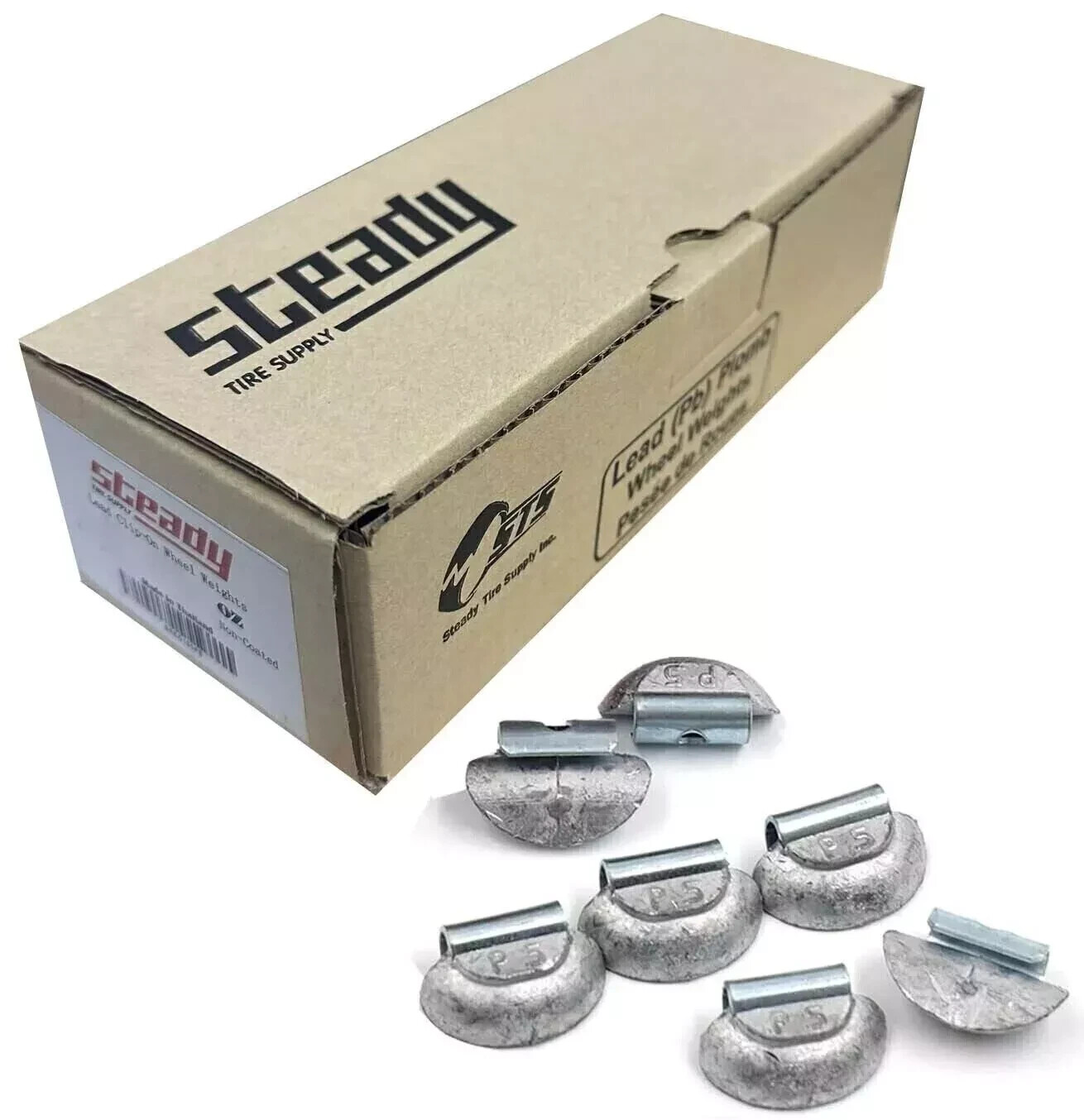 Tire Wheel Balancing Weights P Type REG Type Uncoated Lead Clip On (0.25-3.00oz)