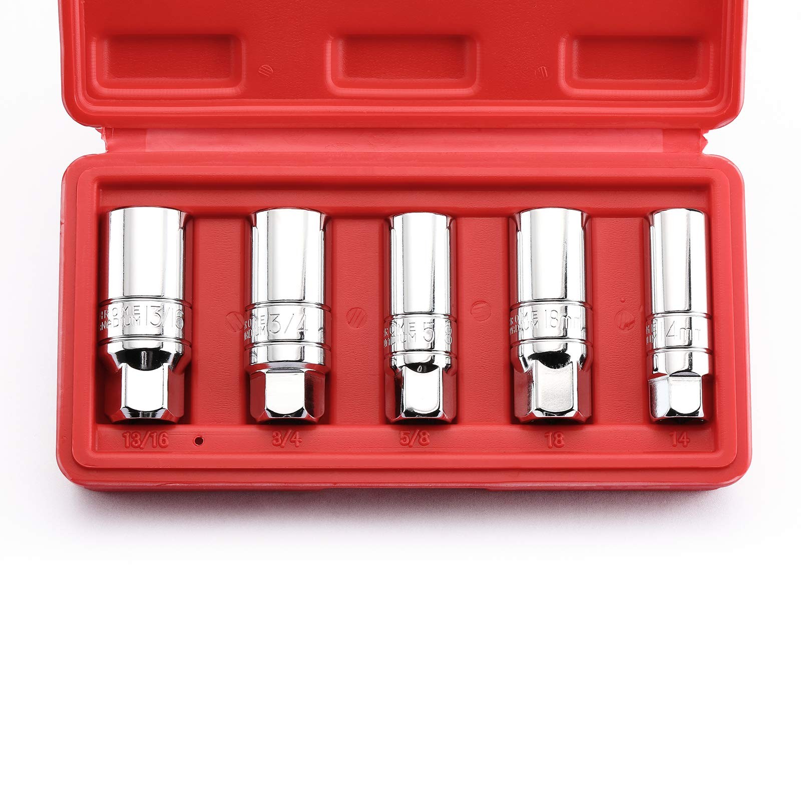 MIXPOWER 3/8-Inch Drive Spark Plug Socket Set, SAE & Metric, Non magnetic