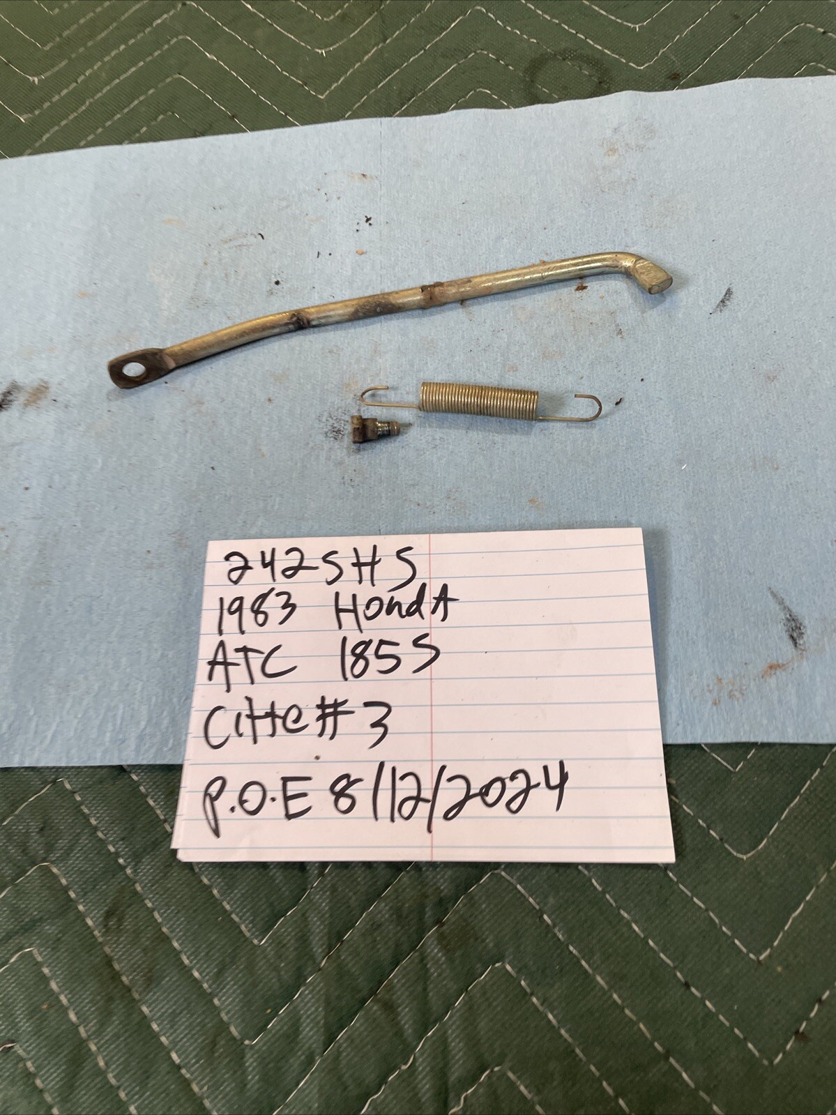 1983 Honda ATC 185 S seat latch release lever 242