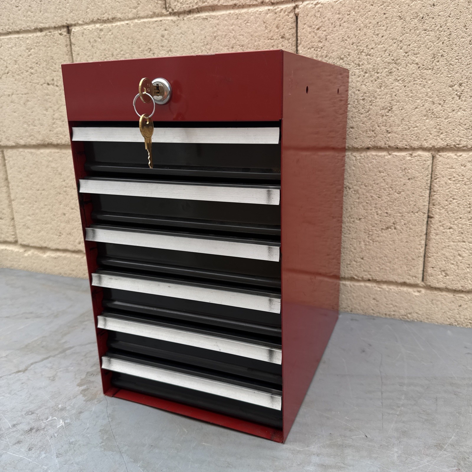 Craftsman USA Red 6 Drawer 15x12x9 Tool Caddy Side Hanging Tool Box Chest 65203