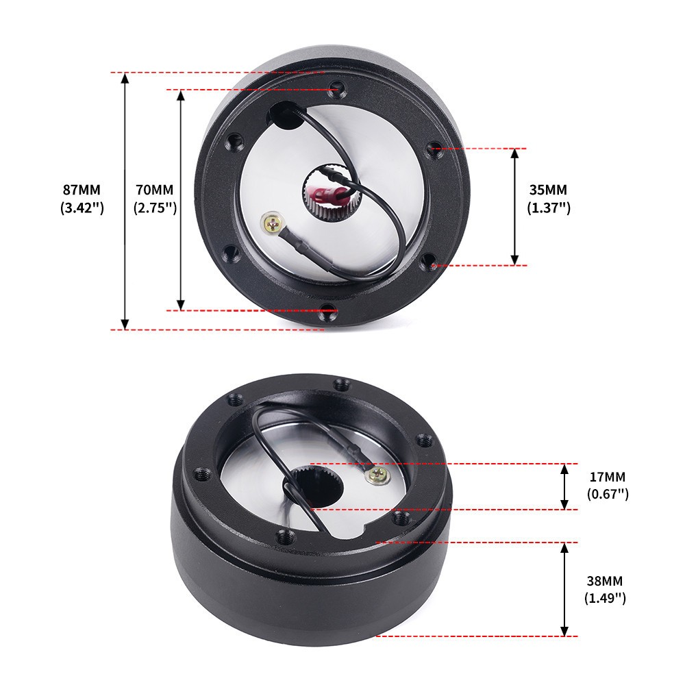 6 Bolt Steering Wheel Short Hub Adapter Kit For Volkswagen VW MK1 MK2 Golf Jetta