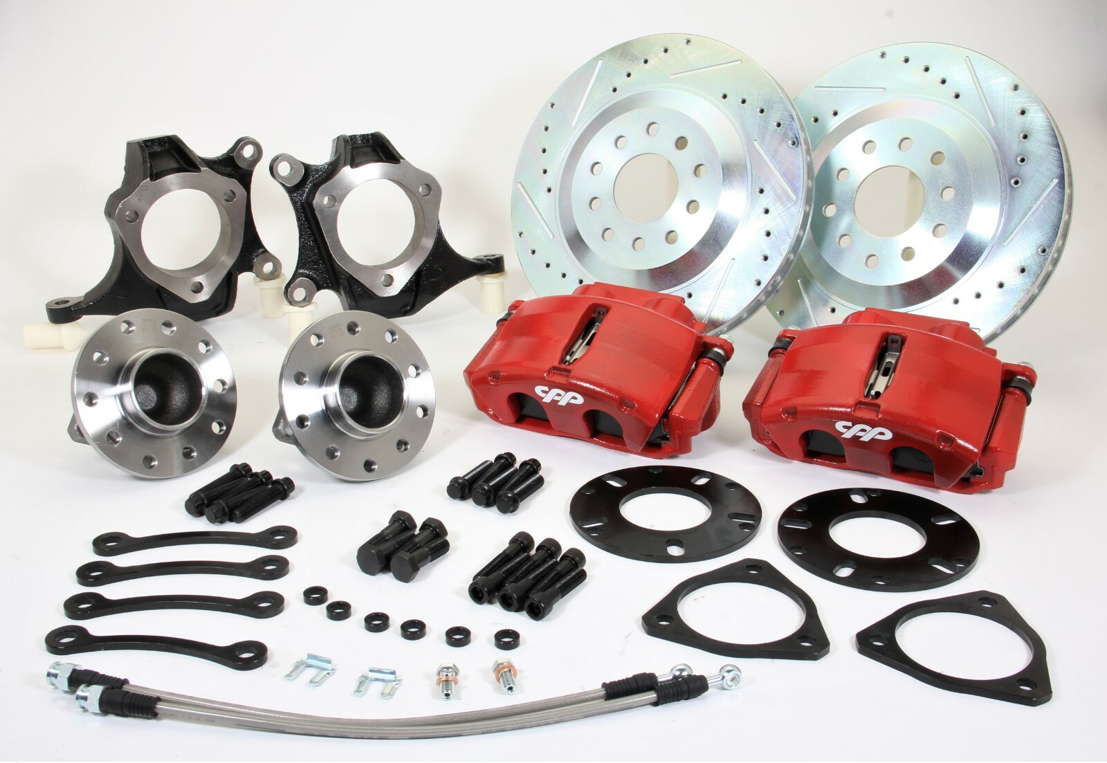 CPP Mustang II IFS 13″ Corvette Style 2″ Drop Spindle Brake Kit 5×4.75