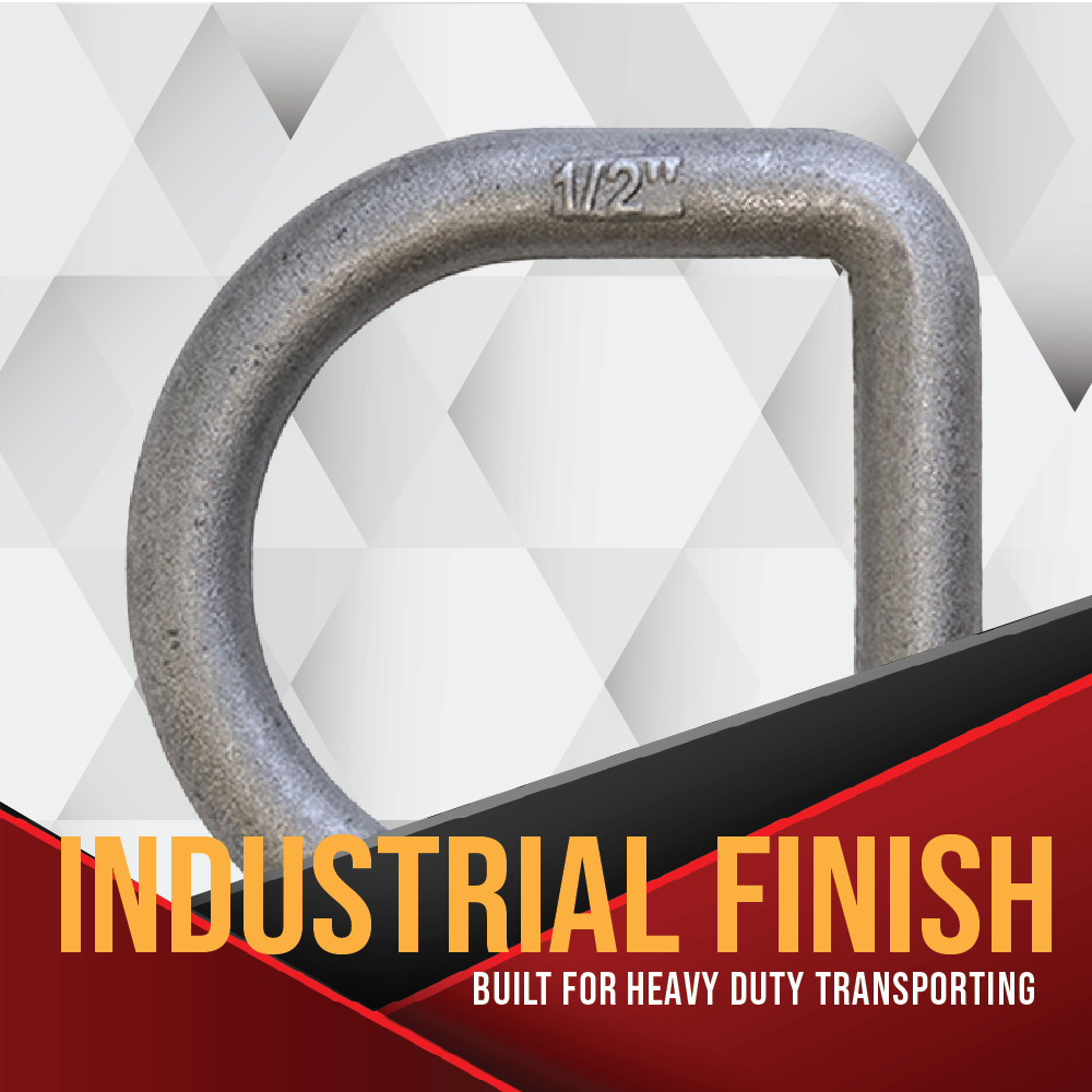 {12 Pack} 1/2″ Heavy Duty Weld-On Forged D Ring 12000 LBS