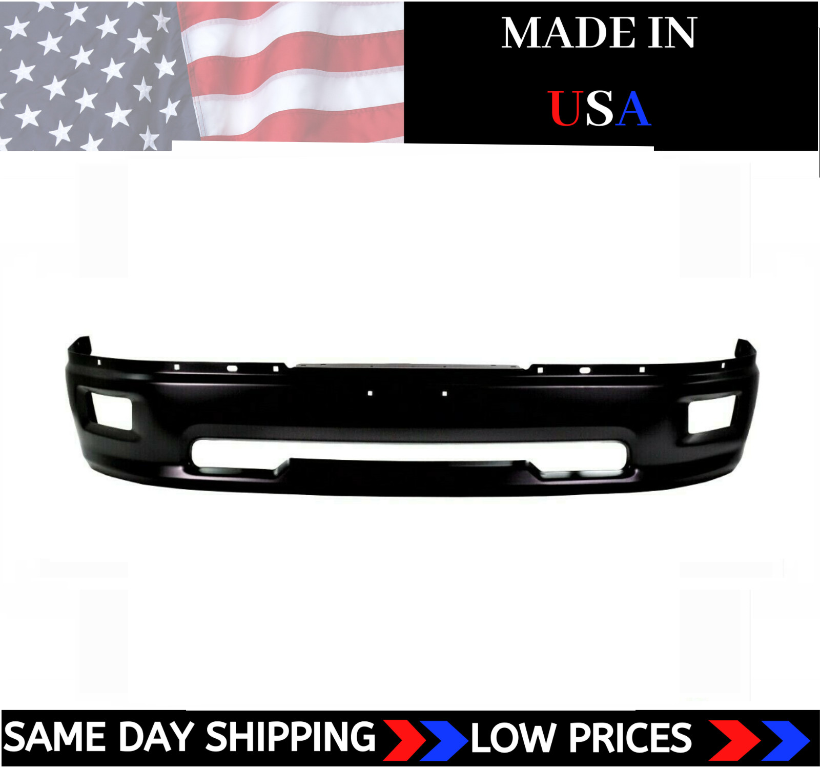 NEW USA Made Paintable Front Bumper For 2009-2012 RAM 1500 With Fogs SHIPS TODAY