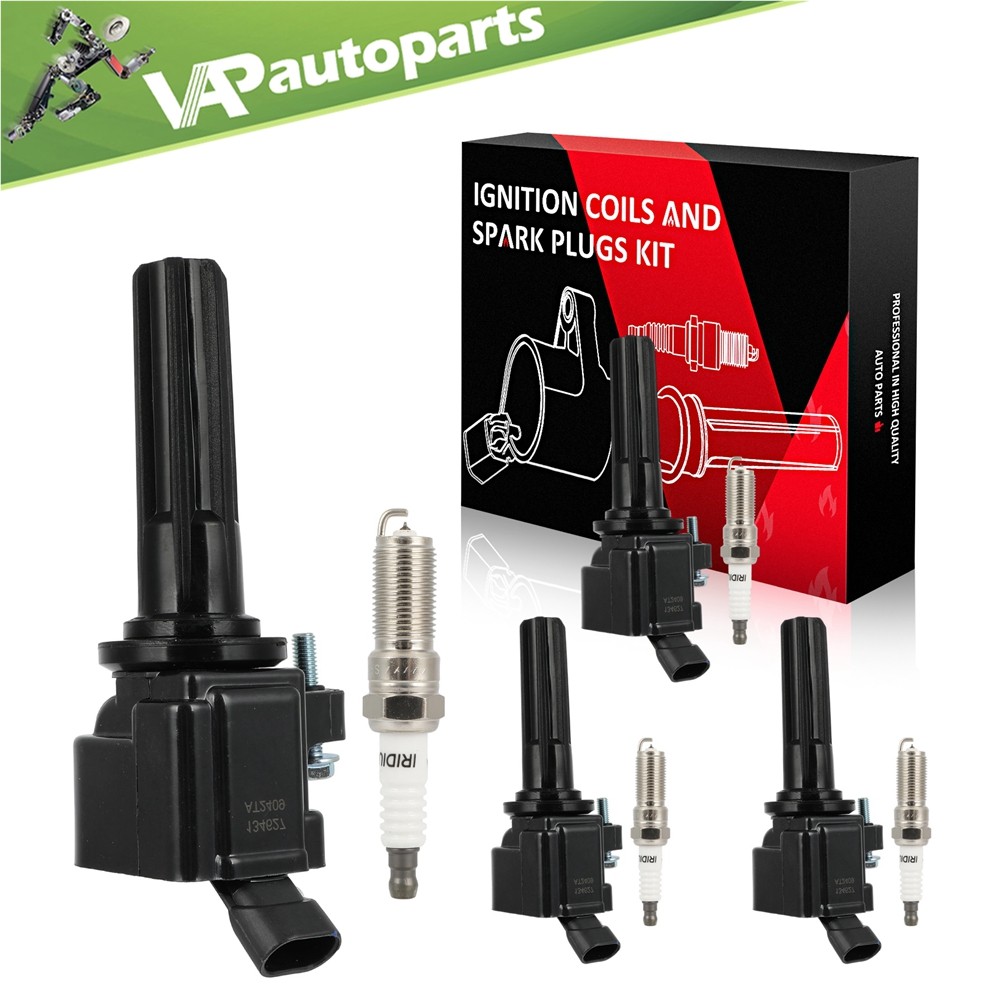 4 For 2007-2012 GMC Canyon Chevy Colorado 2.9L L4 Ignition Coil & 4 Spark Plug