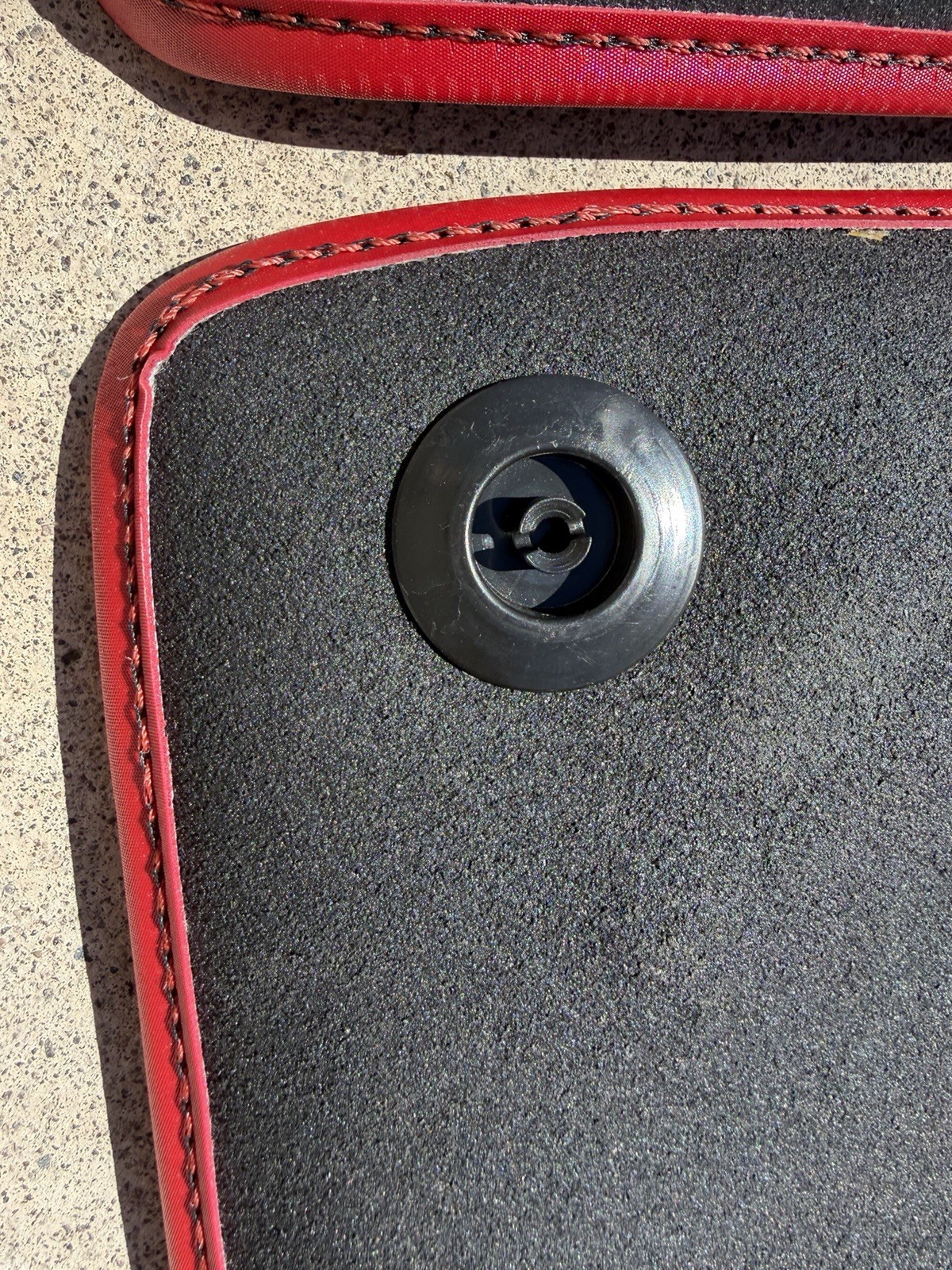 Ferrari 488 Spider Custom Floor Mats Set Of 2 Carbon Fiber Look Red Trim