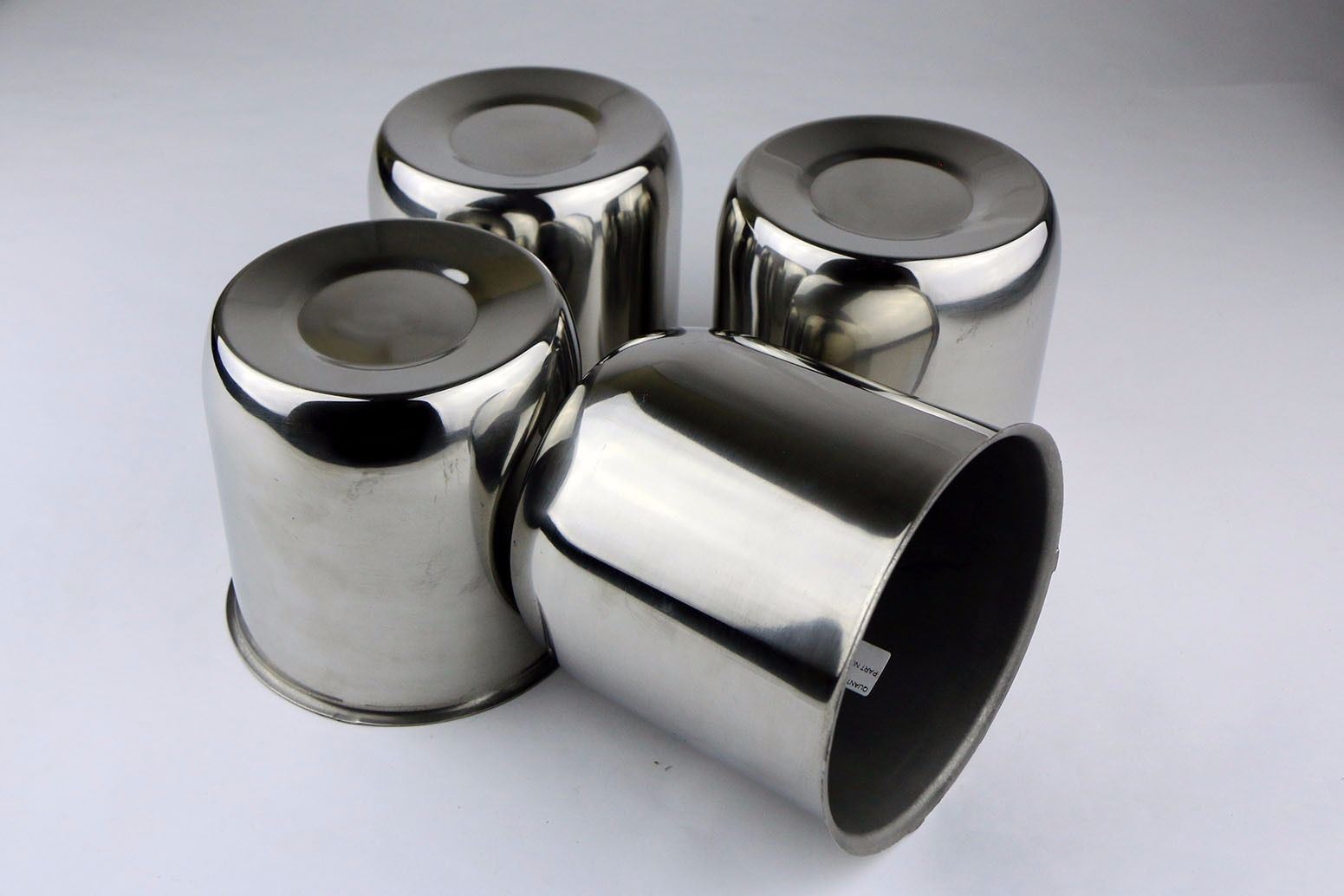 4 Stainless Steel Push Through Center Cap For 4.25″ Trailer Rims Center Bore