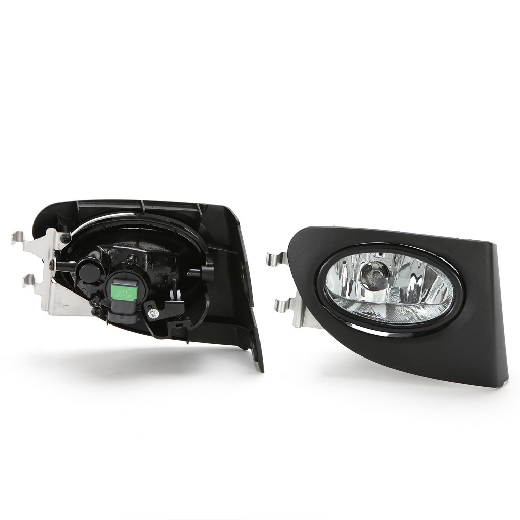 Clear Fog Lights For 2002-2005 Civic Si Hatchback 3Dr w/Bezel Switch Wire EP3 HB