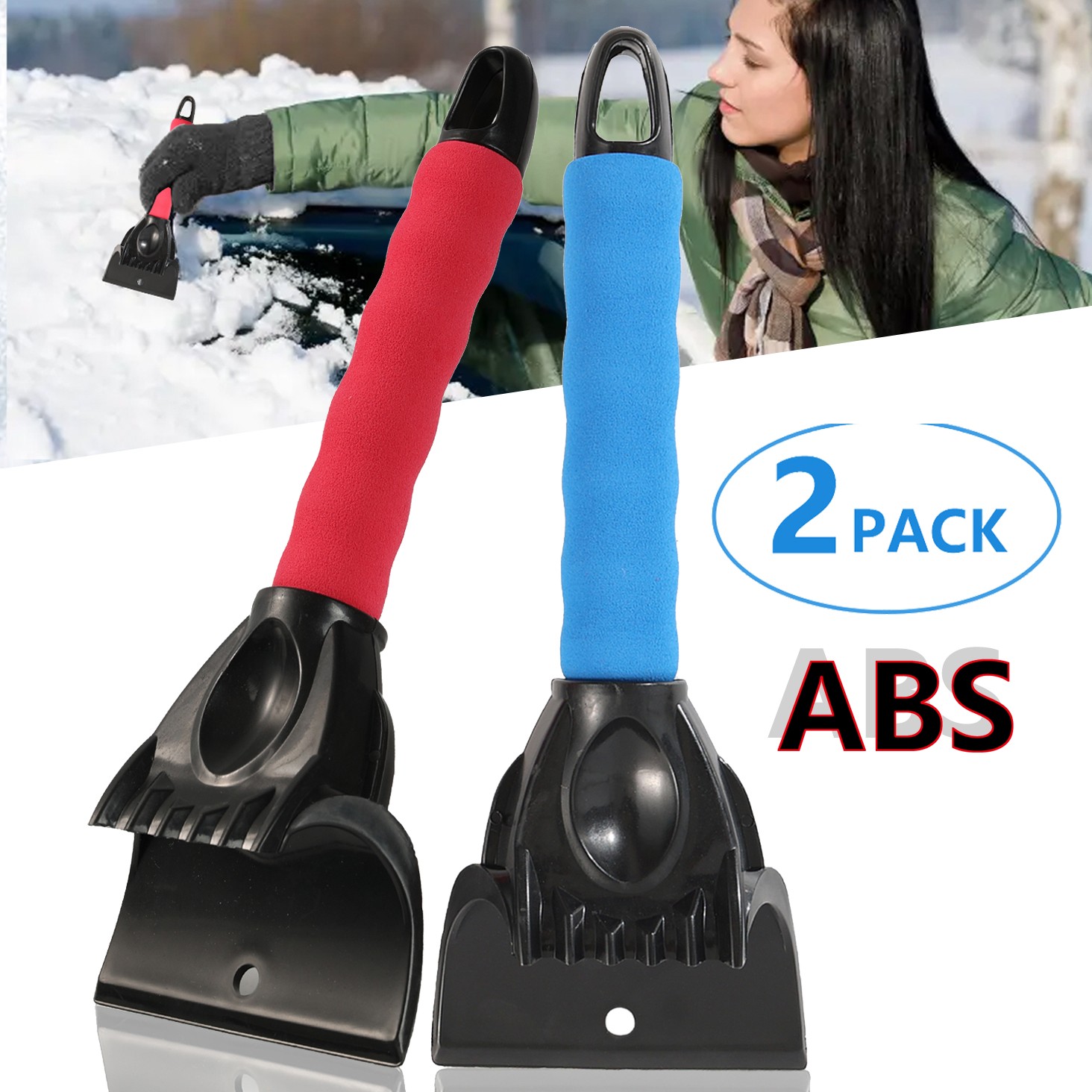 2× Remover Ice Scraper Cleaner Snow Clean For Windshield Car-Shovel Tool Frost