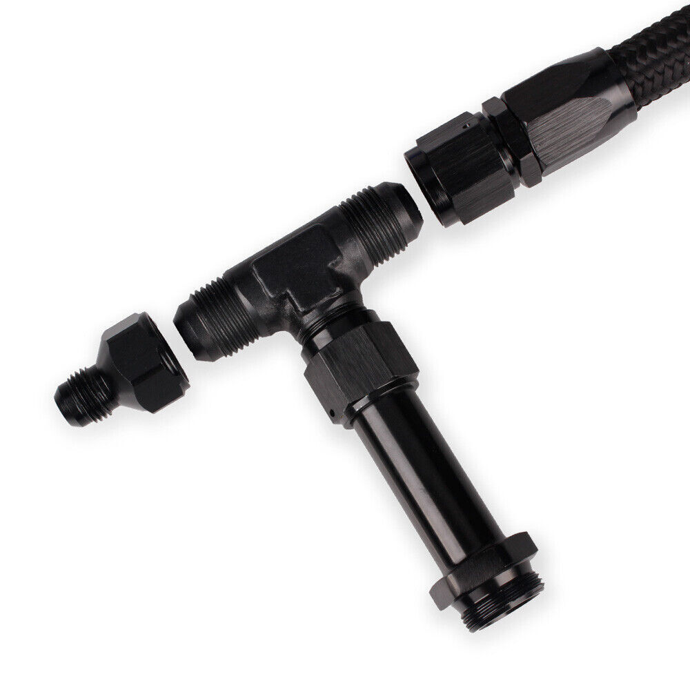 Braided AN8 Dual Feed Carb Fuel Line Double Pump for 4150 Holley Carburetor