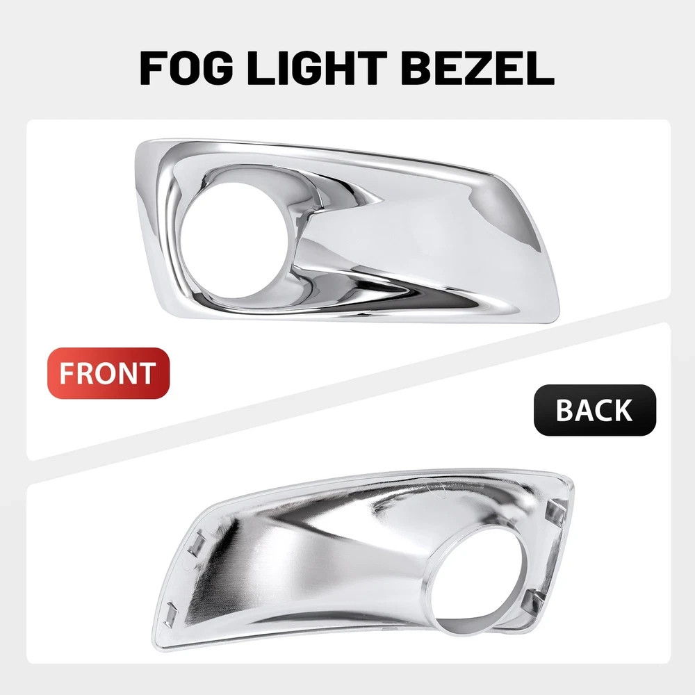 Chrome ABS Front Right Side Fog Light Trim Bezel Cover For Kenworth T660 2008-15