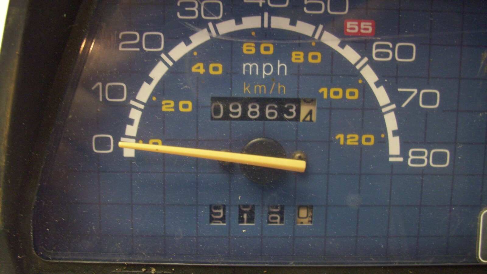 YAMAHA RIVA 180 OEM SPEEDOMETER 9863 MILES R524 1983