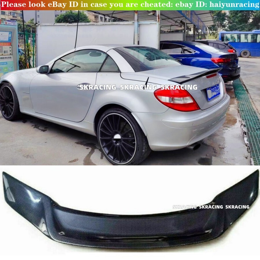 Carbon Fiber Trunk Lip Duckbill Spoiler Wing For 05-10 Benz SLK-Class R171 Coupe