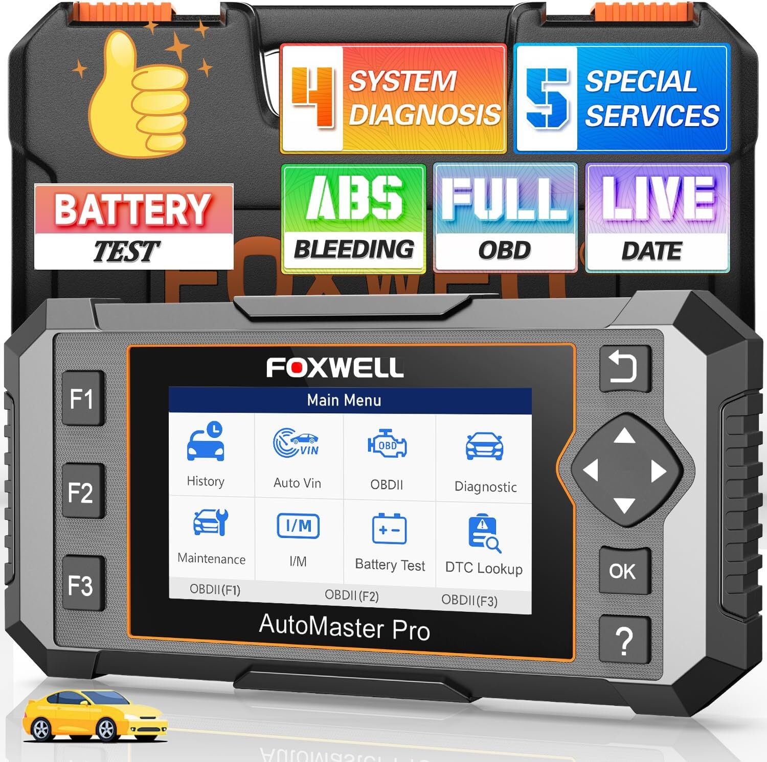 FOXWELL NT614 Elite OBD2 Scanner ABS SRS Oil Transmission Code Reader Diagnostic