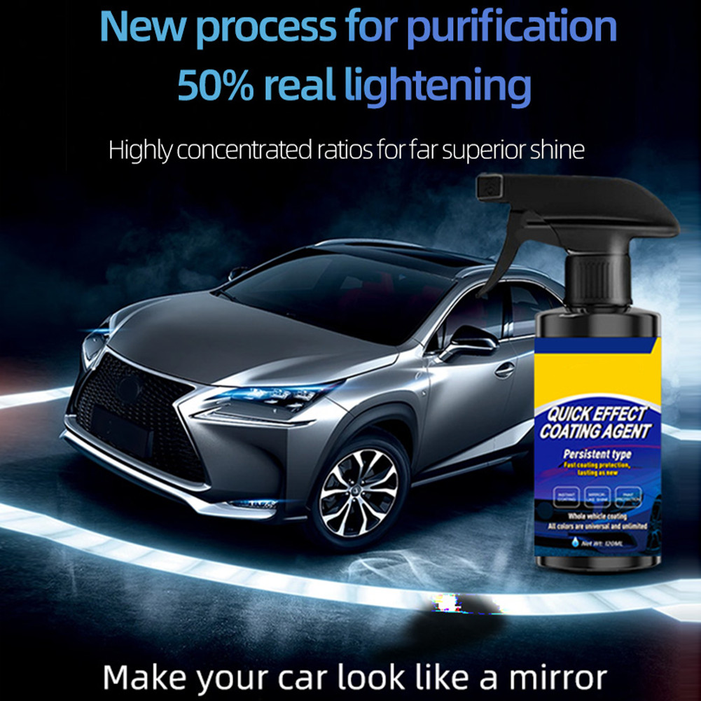 Ceramic Car Coating Spray – 120ml Quick-Dry UV Guard Quick Effect Coating Agent