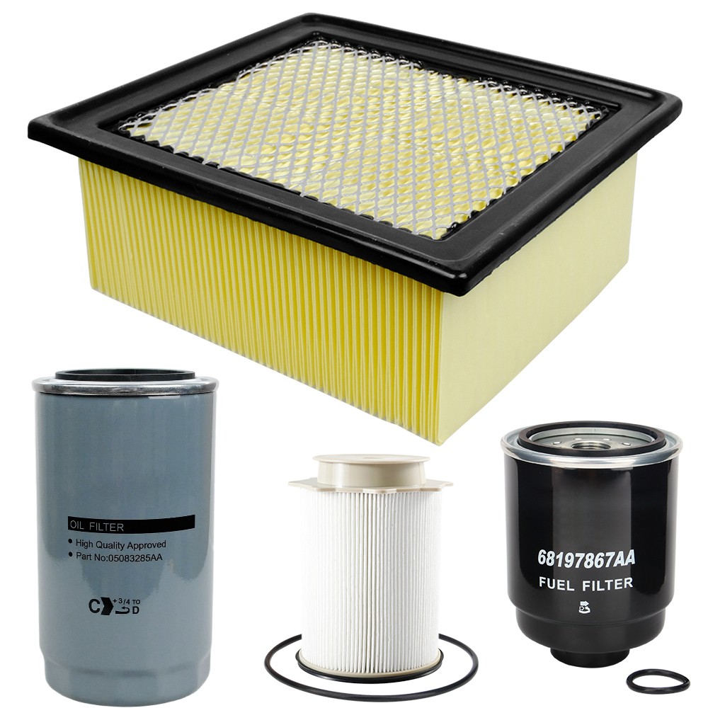 4pcs Filters Set Fit for 6.7L Diesel 13-18 Dodge Ram 2500 3500 4500 5500