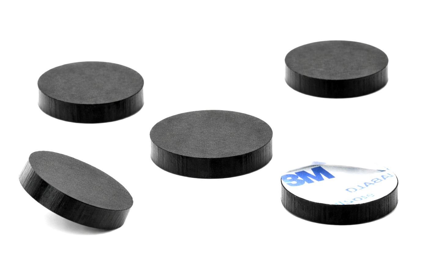 Lot of 24 pcs 1/2″ Dia X 1/8” Tall Rubber Feet Bumpers 3M Adhesive Backing