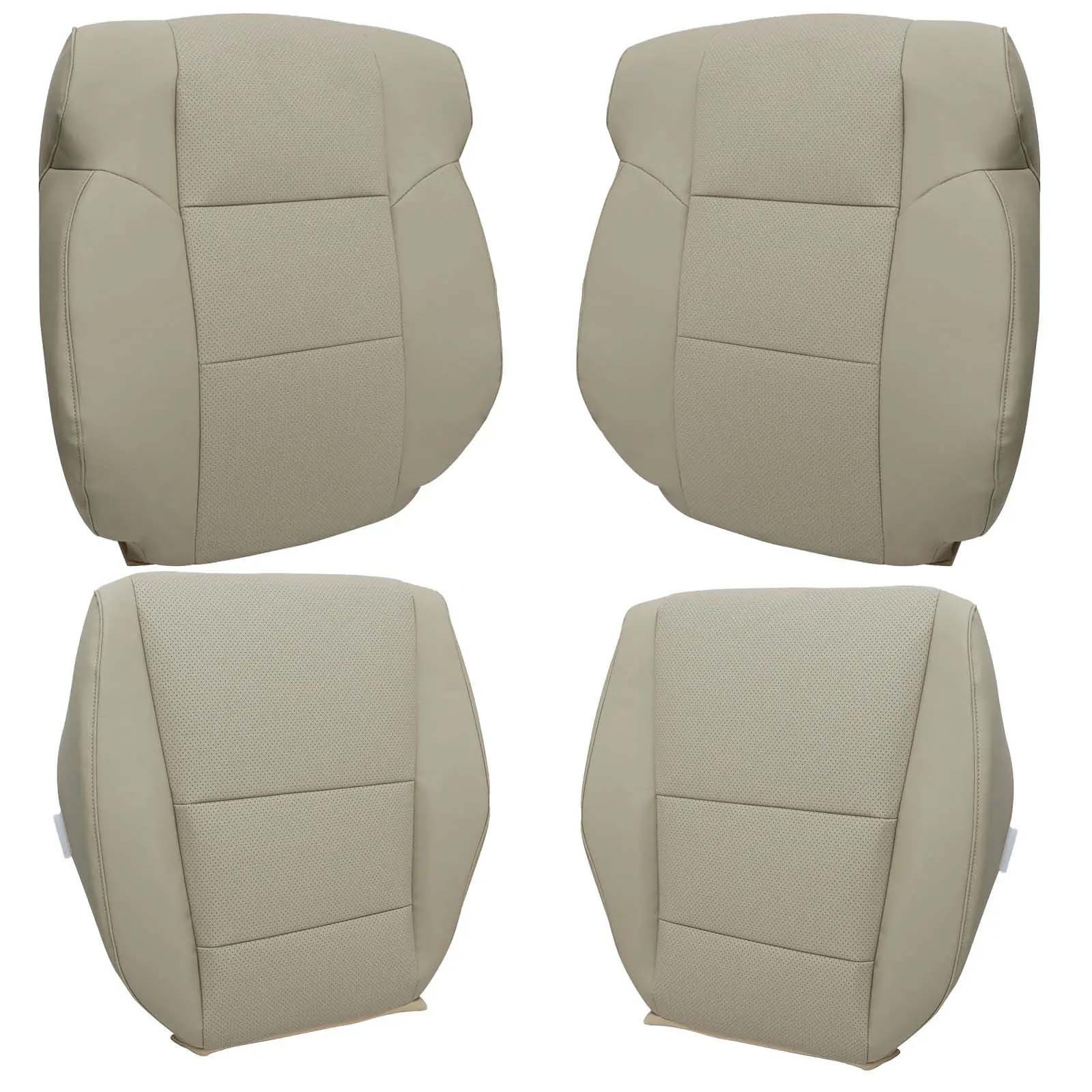 Front Bottom / Top / Rear Bottom Leather Seat Cover For 2009-2014 Acura TSX Tan