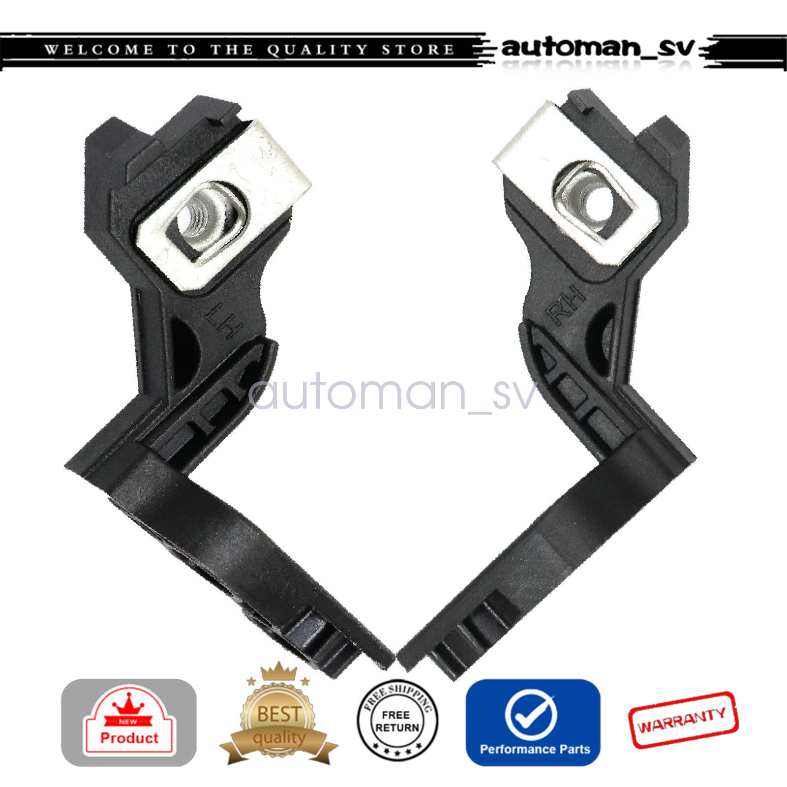 2PCS HS7Z13A004B Left+Right Headlight Mounting Bracket For Ford Fusion 2017-2020