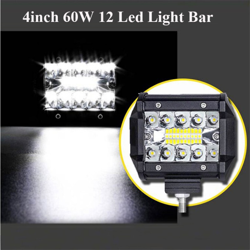 2x 12″inch 450W LED Light Bar Combo+4x 4″in Pods Kit For Jeep For Truck SUV ATV