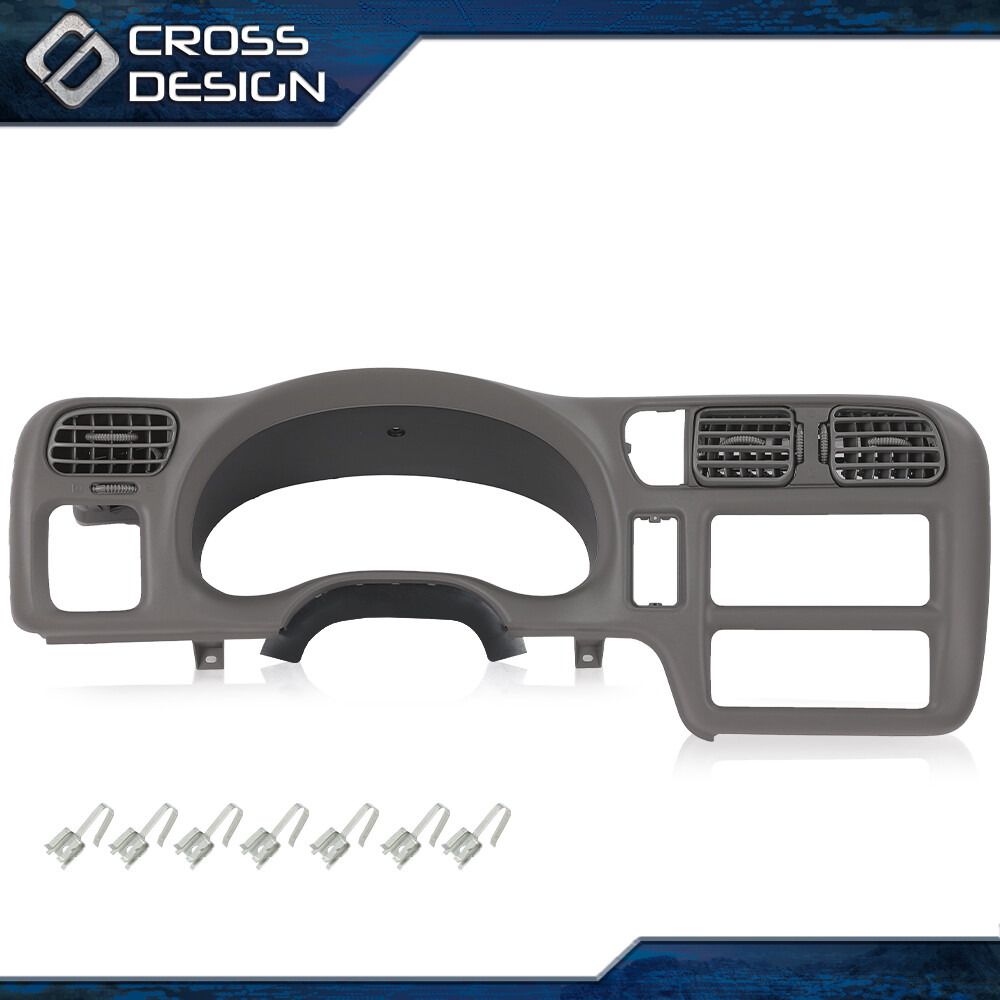 GRAY DASH BEZEL SINGLE DIN FIT FOR 1998-2004 CHEVY S-10 GMC SONOMA JIMMY BLAZER