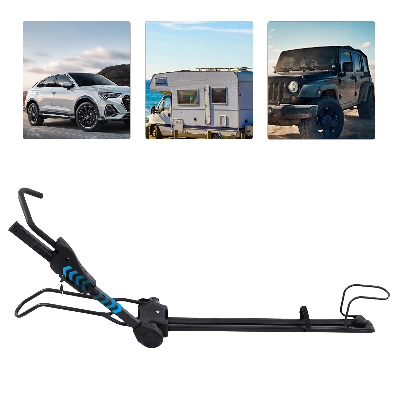 Car Top Roof Bike Rack Bicycle Carrier Roof Mount Steel Cycling Holder Car SUV